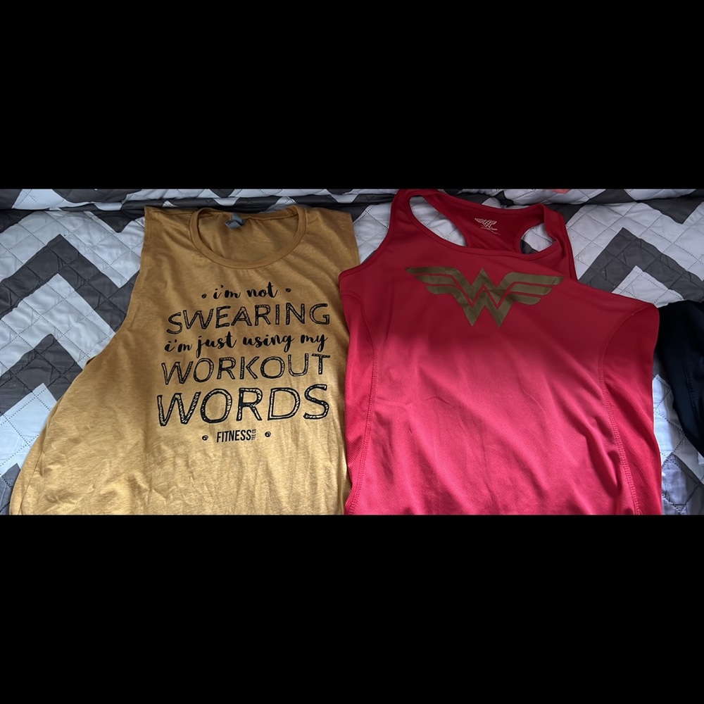 Lot of 5 women XL exercise tops